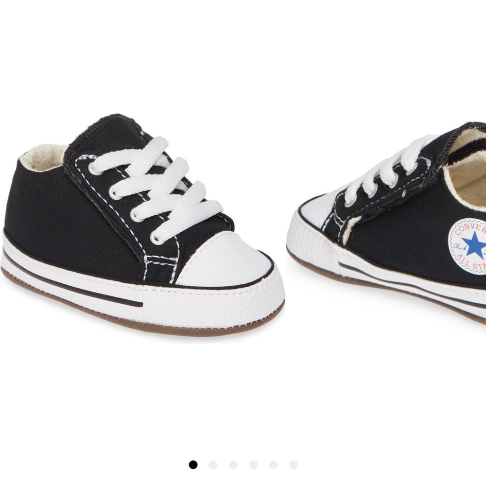 Classic black crib shoes